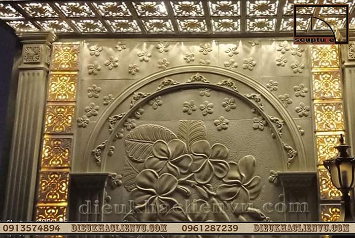 Phù điêu hoa lá đẹp trang trí mọi không gian